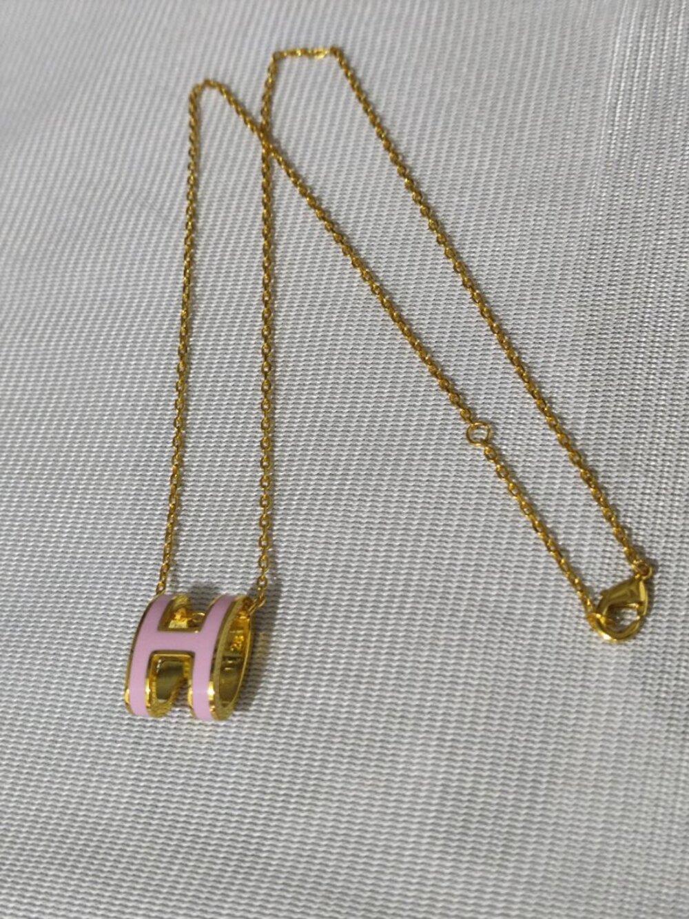 Hermès Mini Pop H Rose Gold Tone Chain Necklace - Picture 3 of 9